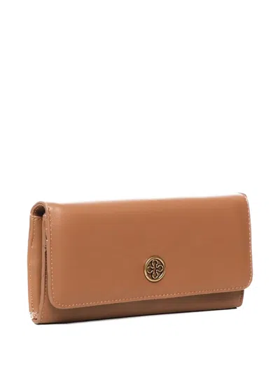 V73 Embossed-logo Wallet In Brown