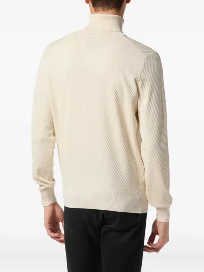 Philipp Plein Ribbed-knit Jumper In Neutral