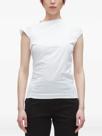 3.1 Phillip Lim Draped Cap-sleeve Tank Top In White