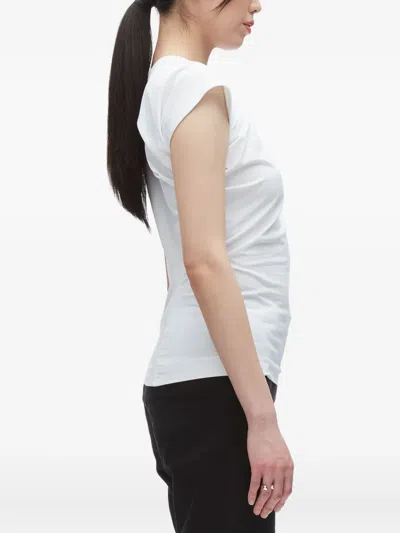 3.1 Phillip Lim Draped Cap-sleeve Tank Top In White