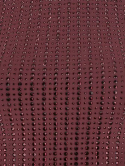 Venuja High-neck Embellished Swimsuit In Burgundy