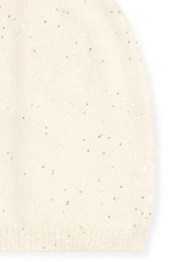 Fabiana Filippi Sequinned Beanie Hat In Neutral