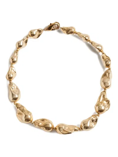 Fabiana Filippi Irregular-shape Bead Necklace In Metallic
