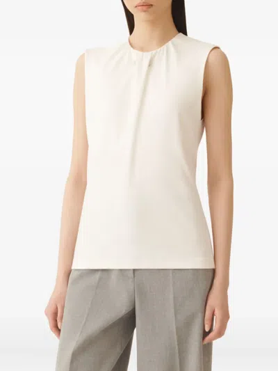 Fabiana Filippi Embellished Sleeveless Top In White