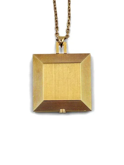Pre-owned Omega Square Pocket 25mm In Gold