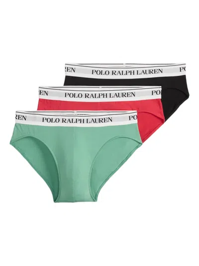 Polo Ralph Lauren Logo-band Briefs (pack Of Three) In Multi