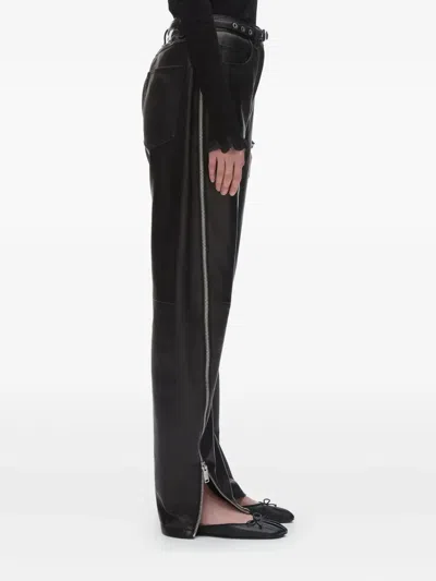 3.1 Phillip Lim Zip-detail Leather Trousers