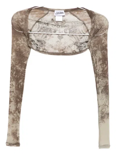 Jean Paul Gaultier Médaillon Top In Brown