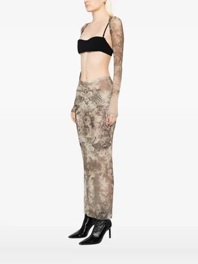 Jean Paul Gaultier Médaillon Top In Brown