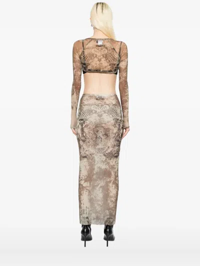 Jean Paul Gaultier Médaillon Top In Brown