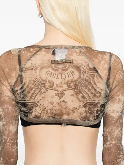 Jean Paul Gaultier Médaillon Top In Brown