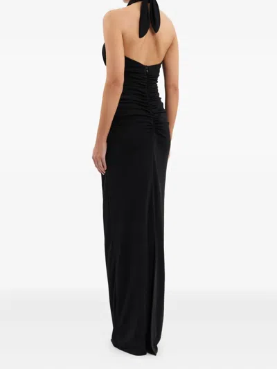 Rebecca Vallance Mischa Halterneck Maxi Dress In Black