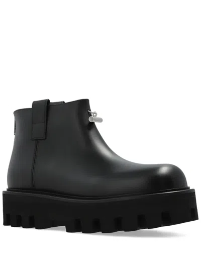 Alexander Mcqueen Zip-fastening Platform Ankle Boots In Black
