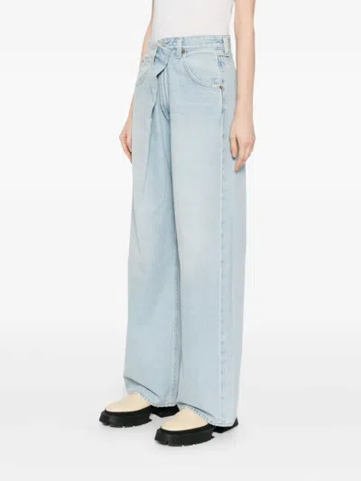 Agolde Fran Low Slung Straight Jean Milkshake
