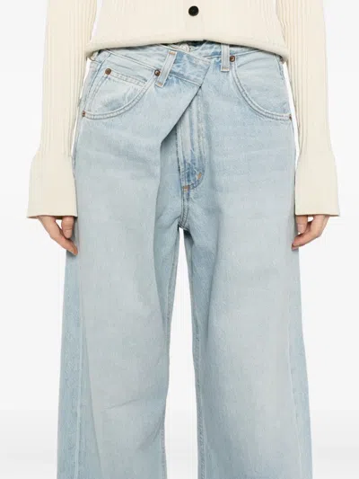 Agolde Fran Low Slung Straight Jean Milkshake