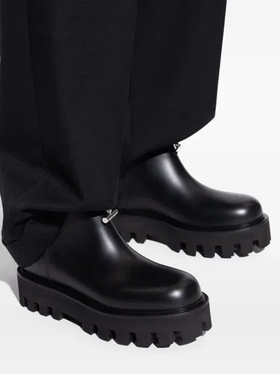 Alexander Mcqueen Zip-fastening Platform Ankle Boots In Black