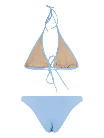 Lido Cinquantacinque Triangle Halter-neck Bikini In Blue