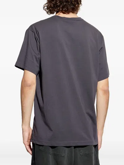 Versace Jeans Couture T-shirt With Printed Logo In Purple