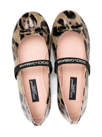 Dolce & Gabbana Leopard-print Ballet Flats In Animal Print