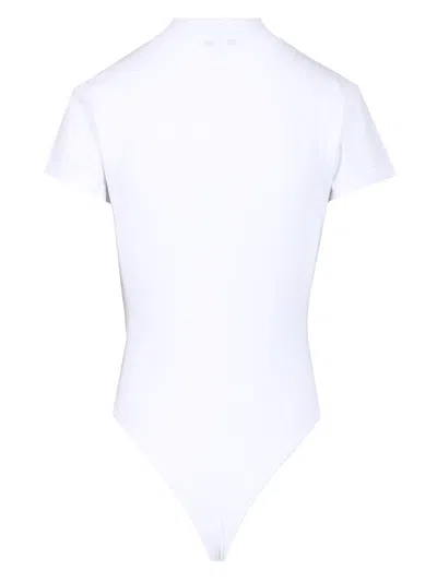 Alaïa Short Sleeves Bodysuit In White