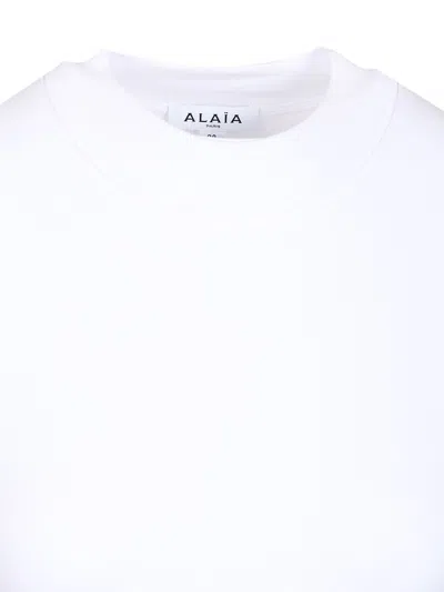 Alaïa Short Sleeves Bodysuit In White