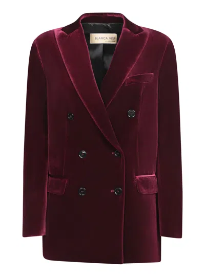 C.p. Company Burgundy Velvet Jacket In Burgundy