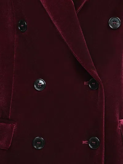 C.p. Company Burgundy Velvet Jacket In Burgundy