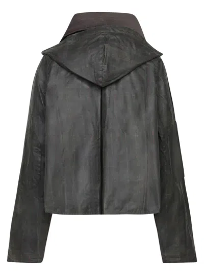 Ganni Anorak Multicolor Tartan Jacket In Black