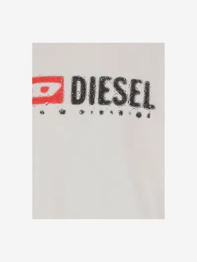 Diesel Cotton Blend Sweatshirt With Logo In Neutral