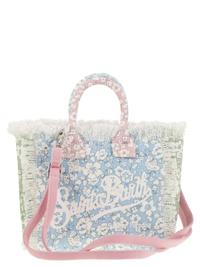 Mc2 Saint Barth Mini Vanity Bag In Floral Cotton Canvas