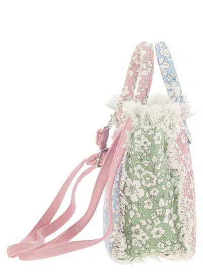 Mc2 Saint Barth Mini Vanity Bag In Floral Cotton Canvas