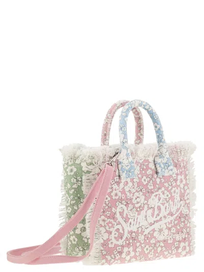 Mc2 Saint Barth Mini Vanity Bag In Floral Cotton Canvas