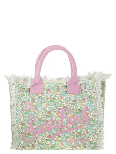 Mc2 Saint Barth Vanity - Canvas Bag With Floral Print