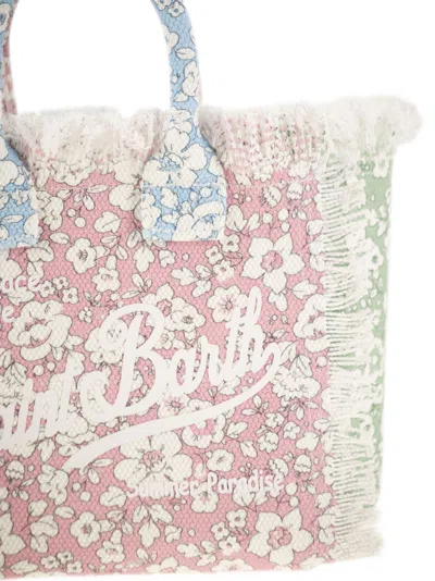 Mc2 Saint Barth Mini Vanity Bag In Floral Cotton Canvas