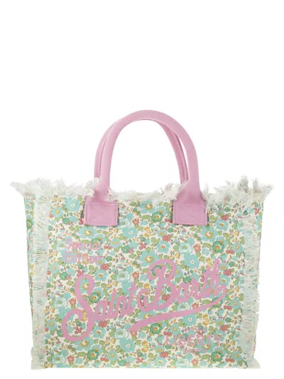Mc2 Saint Barth Vanity - Canvas Bag With Floral Print