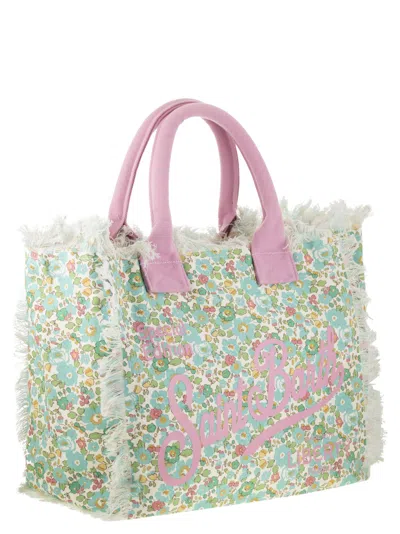 Mc2 Saint Barth Vanity - Canvas Bag With Floral Print