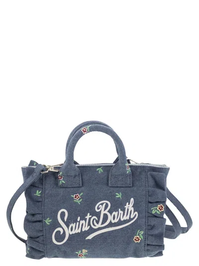 Mc2 Saint Barth Vanity Mini Volant - Denim Handbag