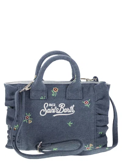 Mc2 Saint Barth Vanity Mini Volant - Denim Handbag