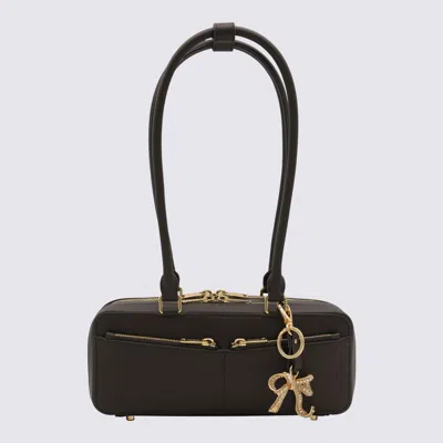 Self-portrait Rectangular Shoulder Bag With Double Handle In Brown