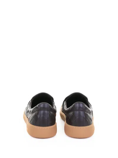 Bottega Veneta Men Brown Intrecciato Leather Sawyer Sneakers In Multi