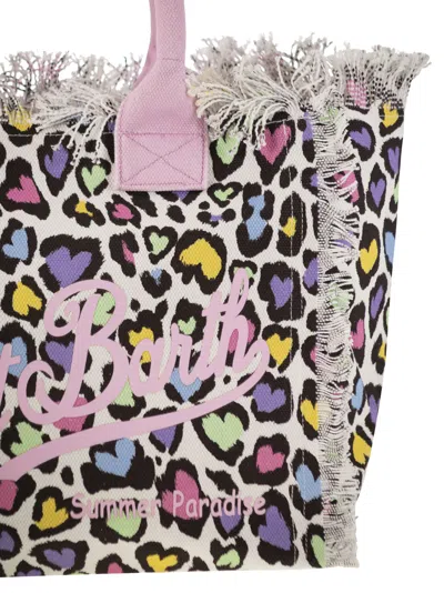Mc2 Saint Barth Vanity - Canvas Bag With Heart Print