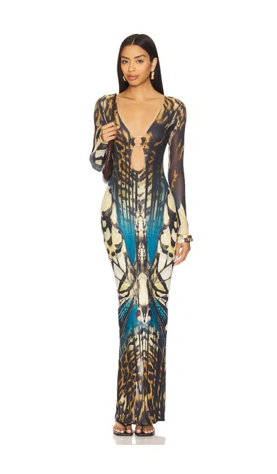 Farai London Nakai Ring Dress In Blue