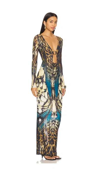 Farai London Nakai Ring Dress In Blue