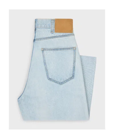 Celine Margaret Jeans In Sun-faded Wash Denim In Blue
