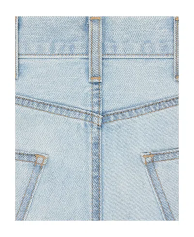 Celine Margaret Jeans In Sun-faded Wash Denim In Blue