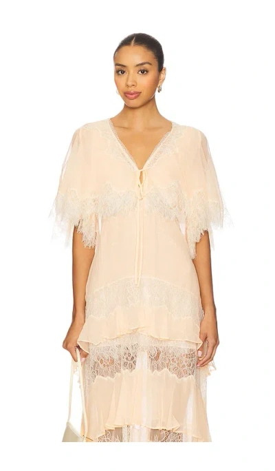 Loveshackfancy Thessia Top In Brown