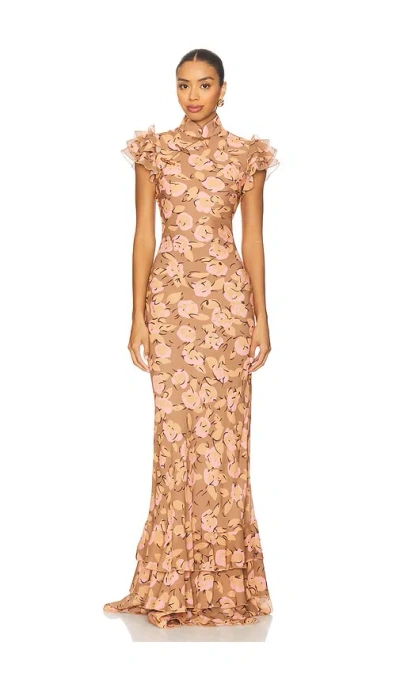 Sau Lee Gemma Dress In Neutral