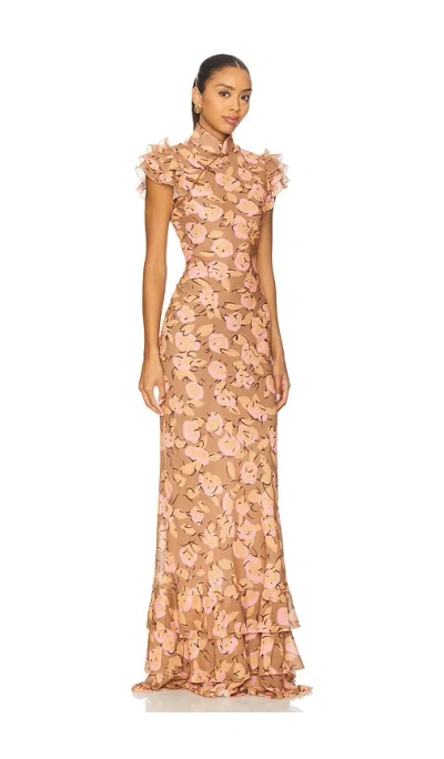 Sau Lee Gemma Dress In Neutral