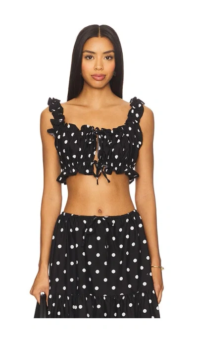 Weworewhat X Revolve Double Tie Top In Black