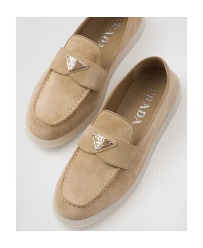 Prada Suede Leather Loafers